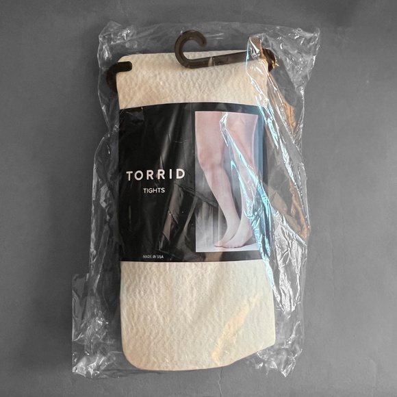 Cream Patterned Tights - Picture 1 of 5